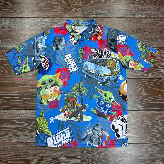 Image of ALOHA IS REAL SW MENS POLO SHIRT BLU