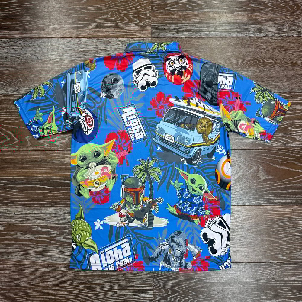 Image of ALOHA IS REAL SW MENS POLO SHIRT BLU