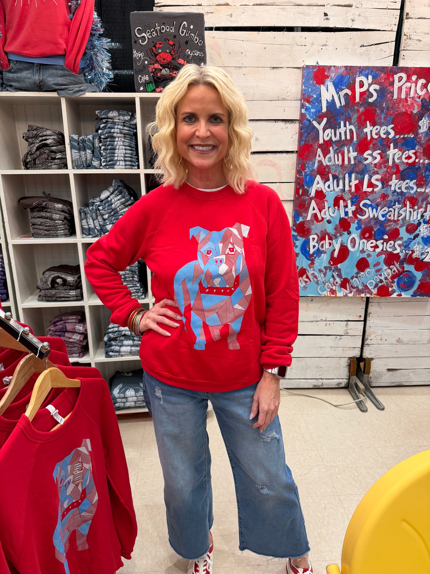 Image of Adult Mosaic Bulldawg Sweatshirt 