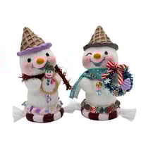 Image 1 of Violet Cream and Fudge Wudgy Ice Cream Snowmen