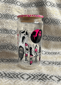 Image 1 of Ghost Face | Glass Cup 