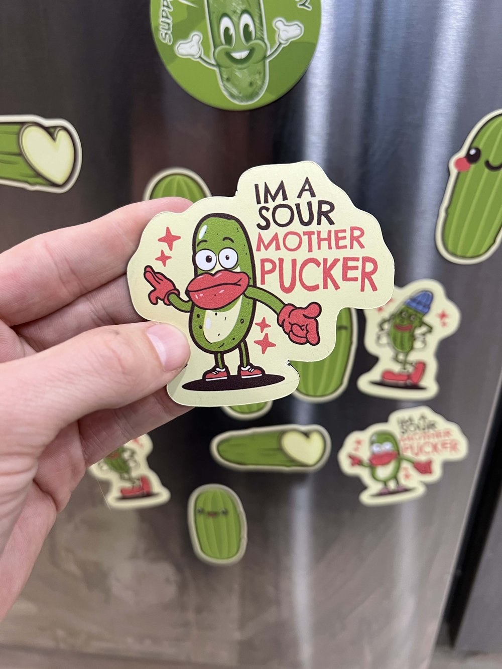 Image of Mama Pucker - Sour Mother Pucker Boxing Pickle
