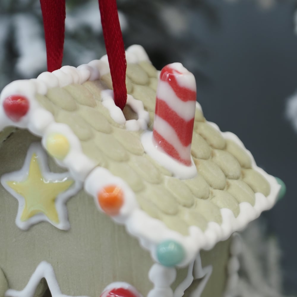 Image of Gingerbread House Ornament 010