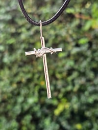 Image 6 of Made to order in 2 to 3 weeks - Mens Necklace - Sterling Silver Cross with added wire 
