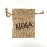 Image 3 of Burlap Bag Set (large) - "Aloha"
