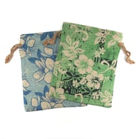 Image 1 of Burlap Bag Set (large) - "Tropical"