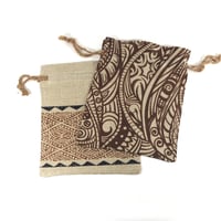 Image 1 of Burlap Bag Set (large) - "Tapa"
