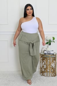 Image 3 of Olive Tied Up Joggers 