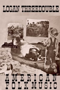 LOGAN THREEDOUBLE-AMERICAN FOLK MUSIC Cassette Tape