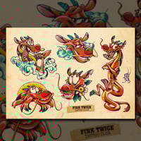 Mushu - Disney Tattoo Flash Print