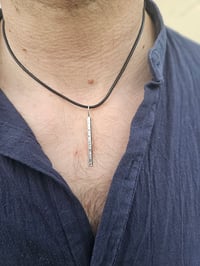 Image 6 of Mens Necklace  - Bar of Silver 