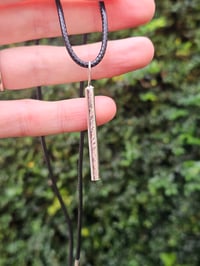Image 5 of Mens Necklace  - Bar of Silver 