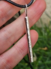 Image 3 of Mens Necklace  - Bar of Silver 