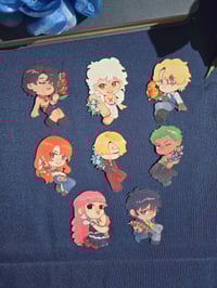 Image 1 of One Piece Flower Glitter Stickers