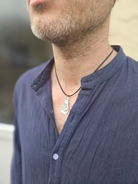 Image 1 of Mens Necklace - swirl of silver 