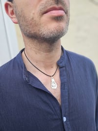 Image 4 of Mens Necklace - swirl of silver 