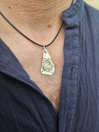 Image 7 of Mens Necklace - swirl of silver 