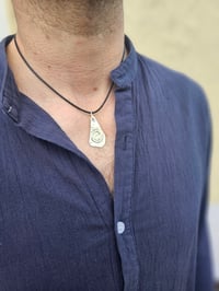 Image 2 of Mens Necklace - swirl of silver 