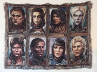 BG3 Cast Portraits Woven Blanket