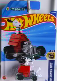 Image 1 of 2024 Hot Wheels Red Snoopy House Car # 132 of 250 International Card – Diecast Car NIP”