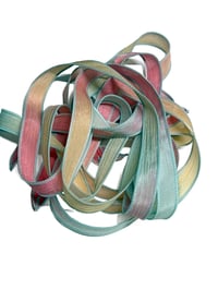Image 3 of 1PC. BEACH CABANA 42" hand dyed wrist wrap bracelet silk ribbon//Yoga wrist wrap bracelet ribbon