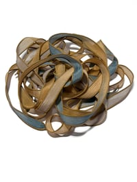 Image 1 of 1PC. HARVEST MOON 42" hand dyed wrist wrap bracelet silk ribbon//Yoga wrist wrap bracelet ribbon