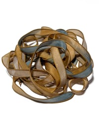 Image 2 of 1PC. HARVEST MOON 42" hand dyed wrist wrap bracelet silk ribbon//Yoga wrist wrap bracelet ribbon