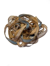 Image 5 of 1PC. HARVEST MOON 42" hand dyed wrist wrap bracelet silk ribbon//Yoga wrist wrap bracelet ribbon