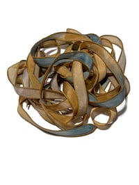 Image 9 of 1PC. HARVEST MOON 42" hand dyed wrist wrap bracelet silk ribbon//Yoga wrist wrap bracelet ribbon