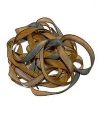 Image 11 of 1PC. HARVEST MOON 42" hand dyed wrist wrap bracelet silk ribbon//Yoga wrist wrap bracelet ribbon