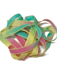 Image 1 of 1PC. LUAU 42" hand dyed wrist wrap bracelet silk ribbon//Yoga wrist wrap bracelet ribbon