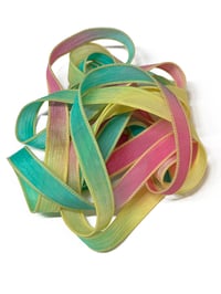 Image 2 of 1PC. LUAU 42" hand dyed wrist wrap bracelet silk ribbon//Yoga wrist wrap bracelet ribbon