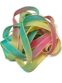 Image 4 of 1PC. LUAU 42" hand dyed wrist wrap bracelet silk ribbon//Yoga wrist wrap bracelet ribbon