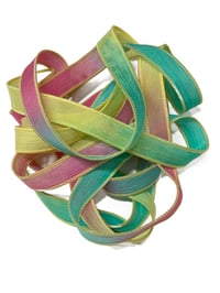Image 5 of 1PC. LUAU 42" hand dyed wrist wrap bracelet silk ribbon//Yoga wrist wrap bracelet ribbon