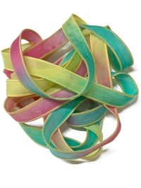 Image 7 of 1PC. LUAU 42" hand dyed wrist wrap bracelet silk ribbon//Yoga wrist wrap bracelet ribbon