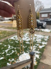 Image 4 of Moon and Peace Earrings