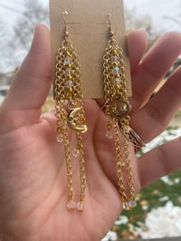Image 3 of Moon and Peace Earrings