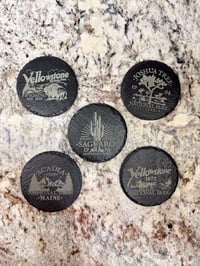 National Parks Round Slate Coasters (Set of 5)