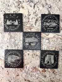 National Parks Slate Coasters Square Set 2 (Set of 5)
