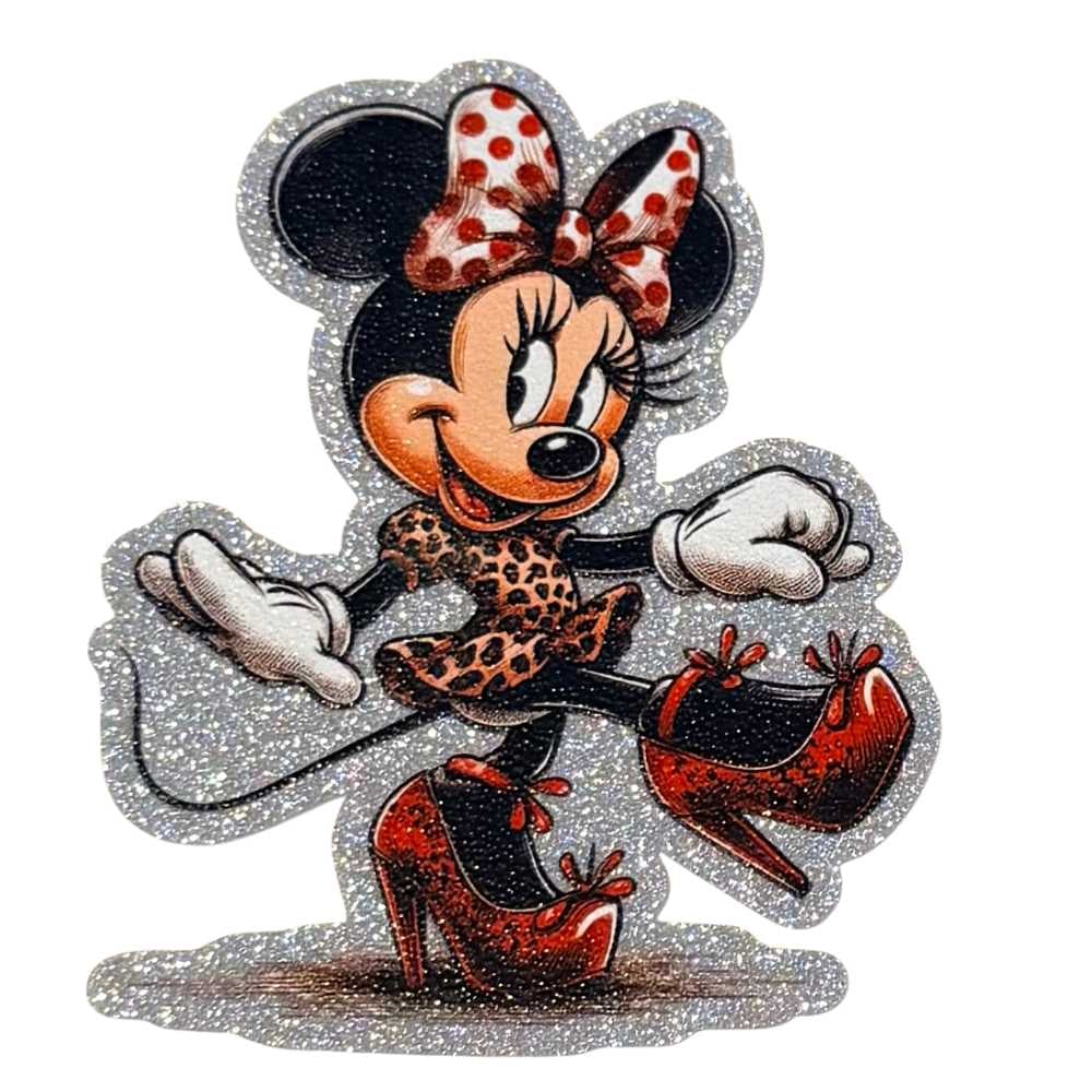 Image of UV DTF Glitter Stickers 3.5"–4" Textured Sparkly Silver Waterproof Durable Decals