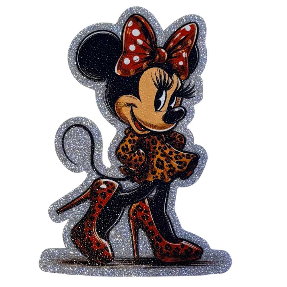 Image of UV DTF Glitter Stickers 3.5"–4" Textured Sparkly Silver Waterproof Durable Decals