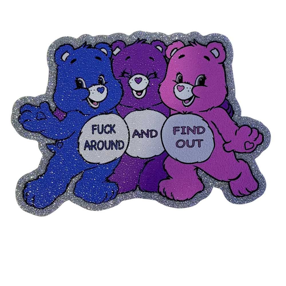 Image of UV DTF Glitter Stickers 3.5"–4" Textured Sparkly Silver Waterproof Durable Decals