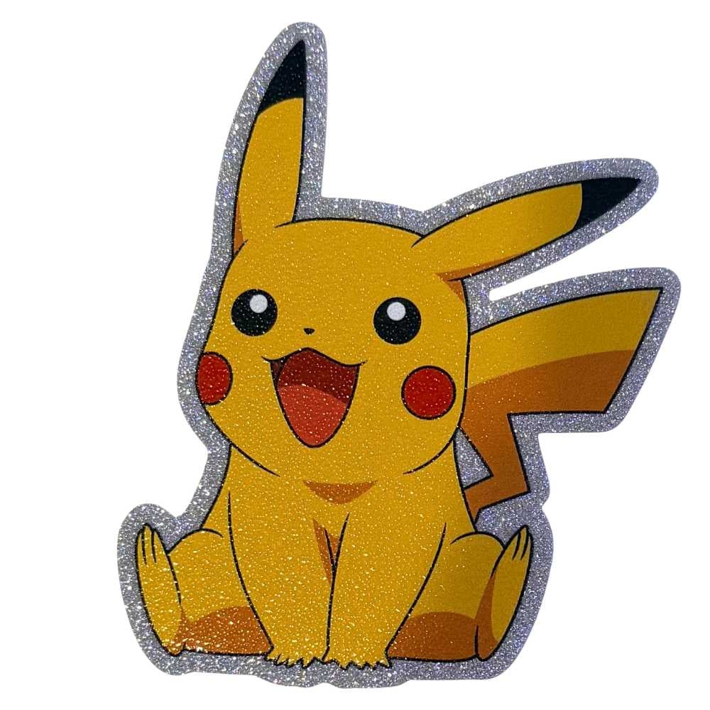 Image of UV DTF Glitter Stickers 3.5"–4" Textured Sparkly Silver Waterproof Durable Decals