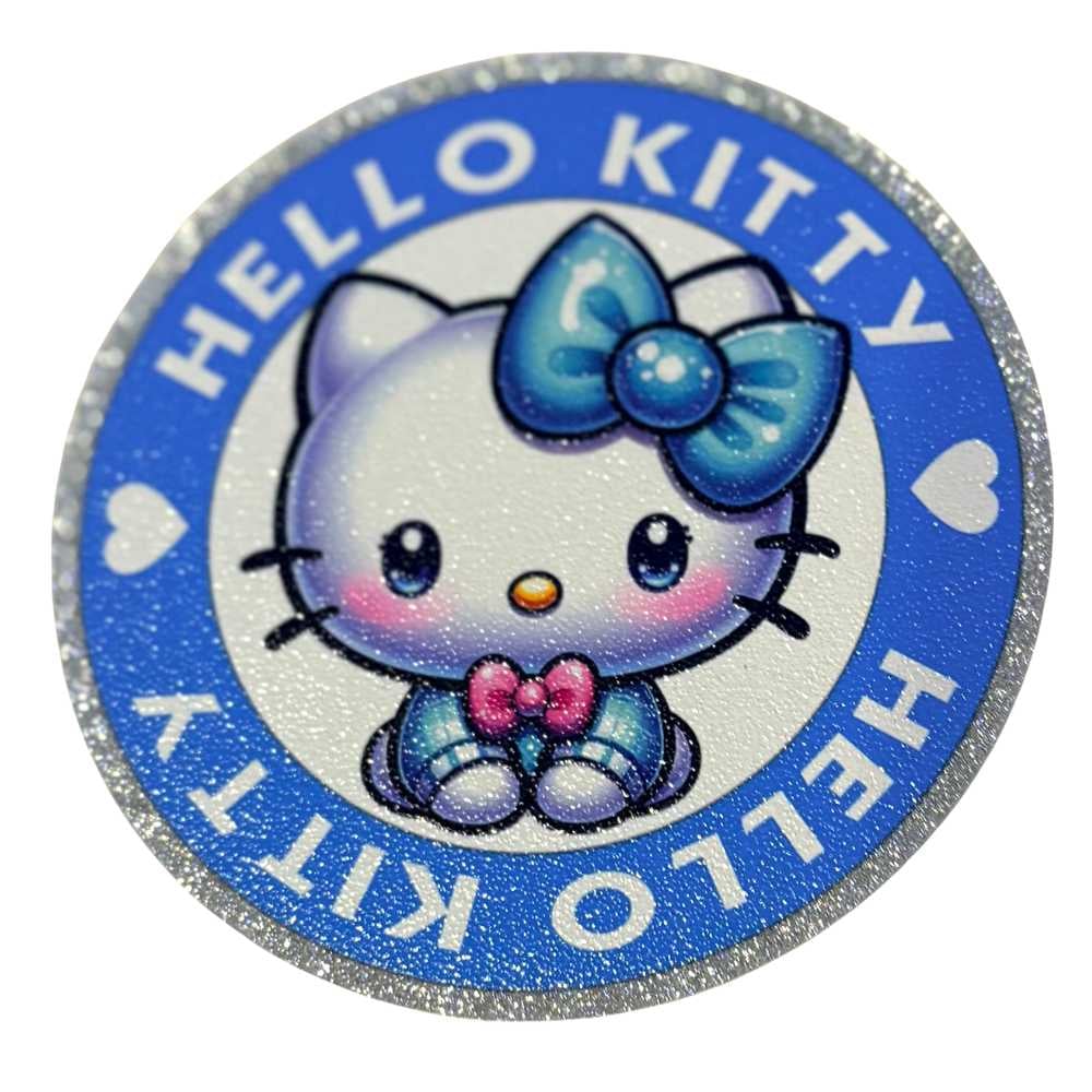 Image of UV DTF Glitter Stickers 3.5"–4" Textured Sparkly Silver Waterproof Durable Decals