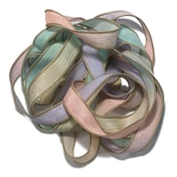 Image 8 of 1PC. DRIED FLOWERS 42" hand dyed wrist wrap bracelet silk ribbon//Yoga wrist wrap bracelet ribbon