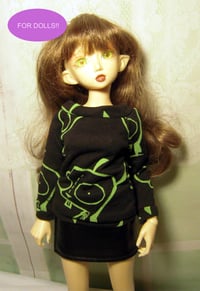 Image 1 of Handmade gir sweatshirt for MINIFEE, slim 1/4 bjd doll 