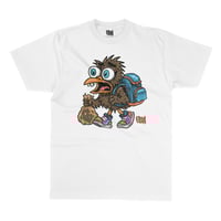 Brown Bird White Tee