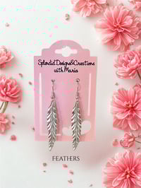 Image 2 of Silver Drop Dangle Earrings' 