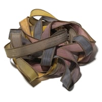 Image 3 of 1PC. GHOST STORY 42" hand dyed wrist wrap bracelet silk ribbon//Yoga wrist wrap bracelet ribbon