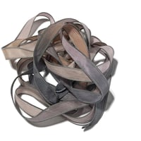 Image 4 of 1PC. SPOOKY HOLLOW 42" hand dyed wrist wrap bracelet silk ribbon//Yoga wrist wrap bracelet ribbon